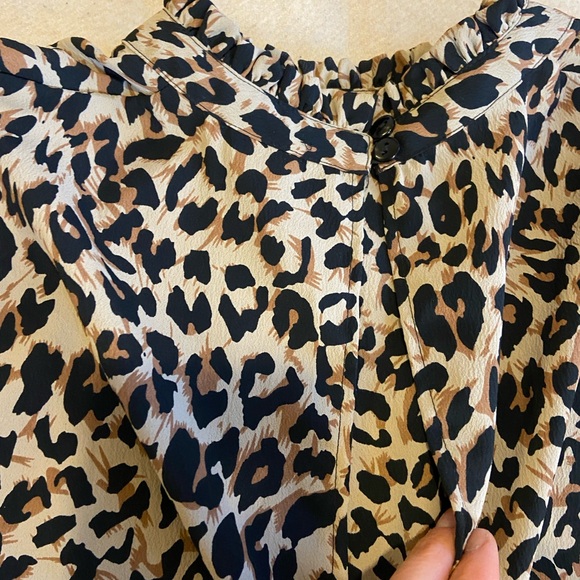 ASOS leopard/cheetah print LS dress Size 6 - Picture 3 of 4